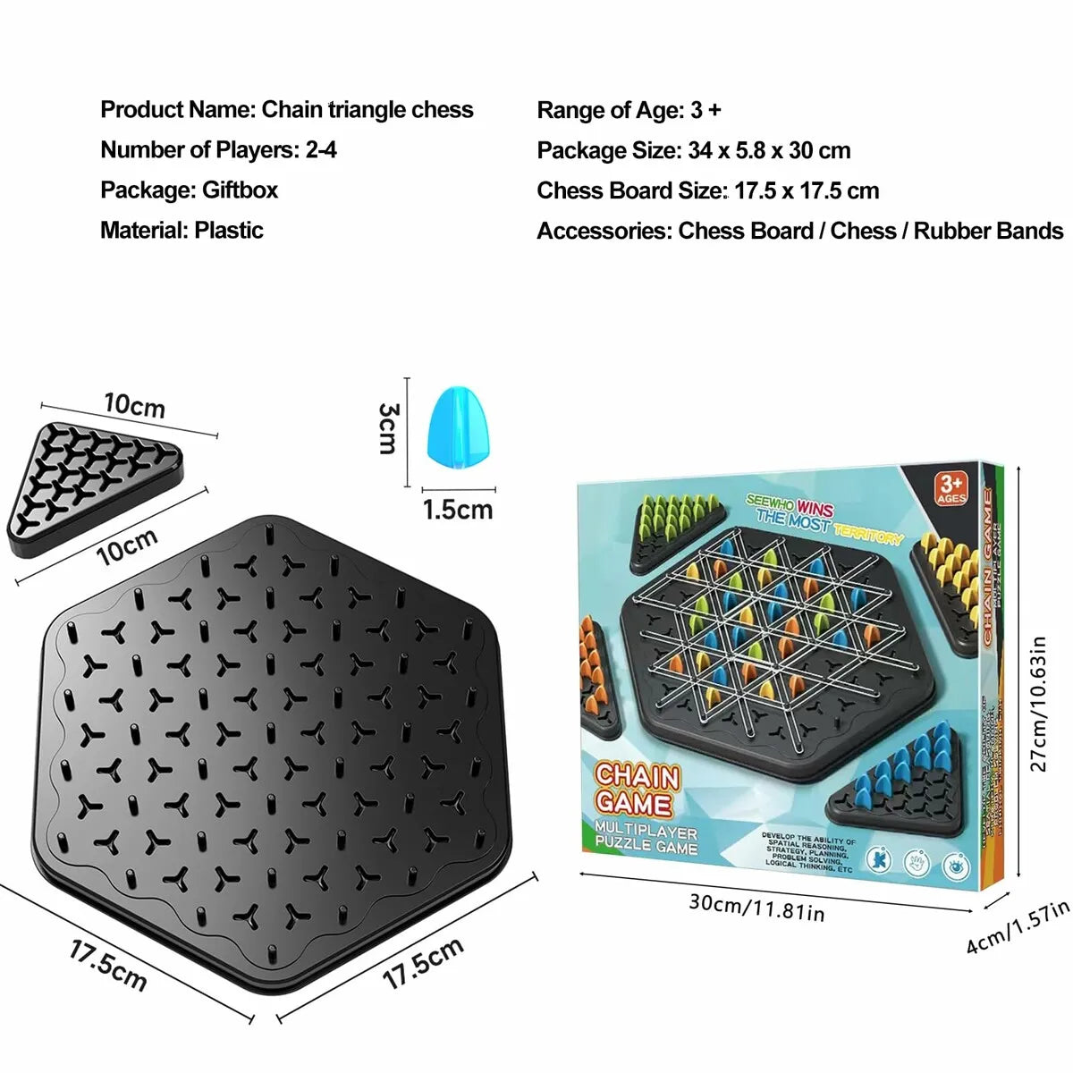 Chain Triangle Chess Triggle Game
